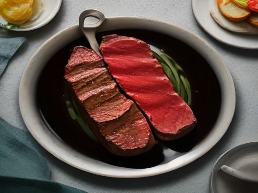 Steak grillé à la fleur de sel