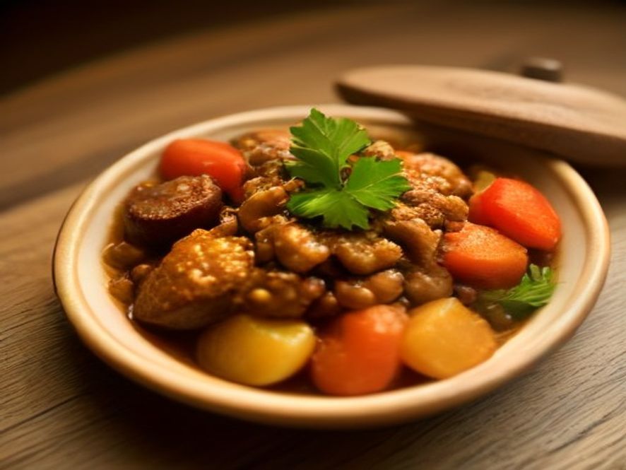 Tajine d'agneau aux abricots et amandes