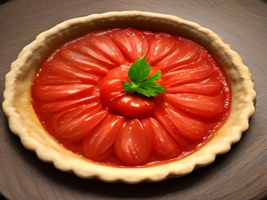 Tarte fine à la tomate et moutarde
