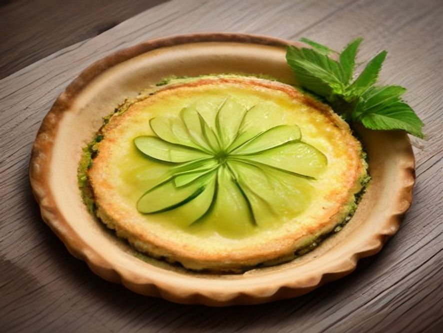 Tarte fine aux courgettes et menthe