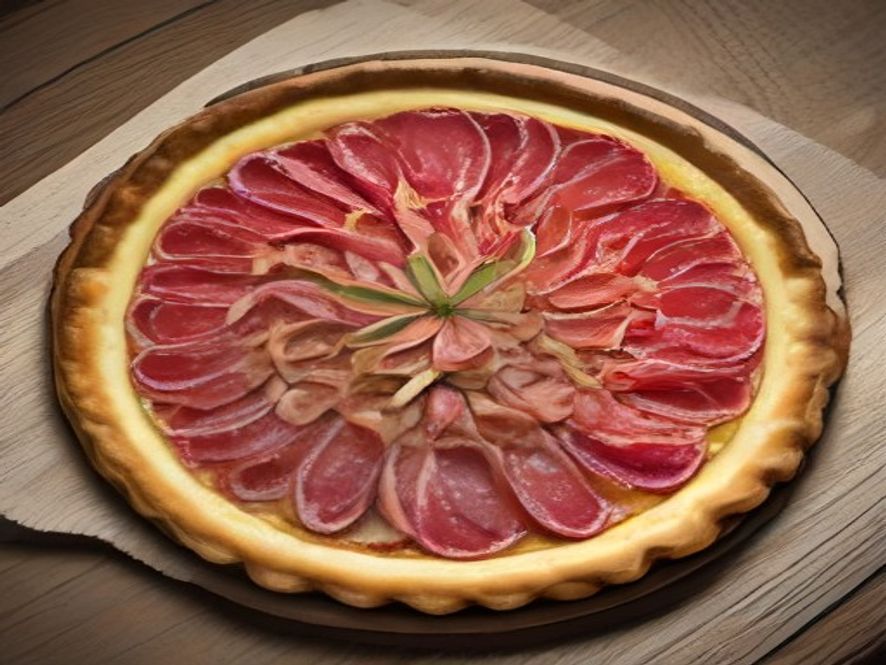 Tarte fine aux poireaux et lardons