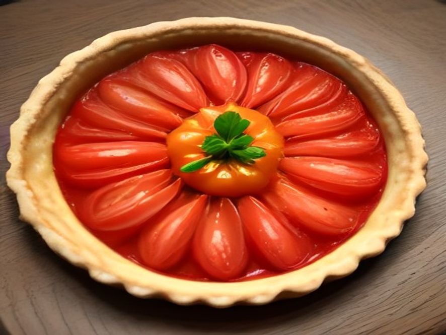 Tarte fine aux tomates et moutarde