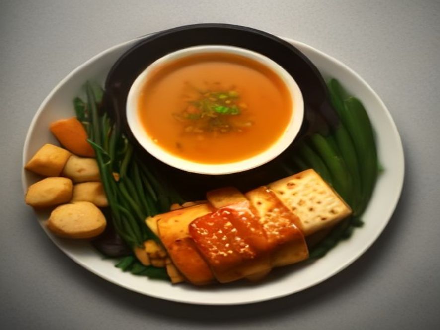 Tofu grillé sauce teriyaki et légumes