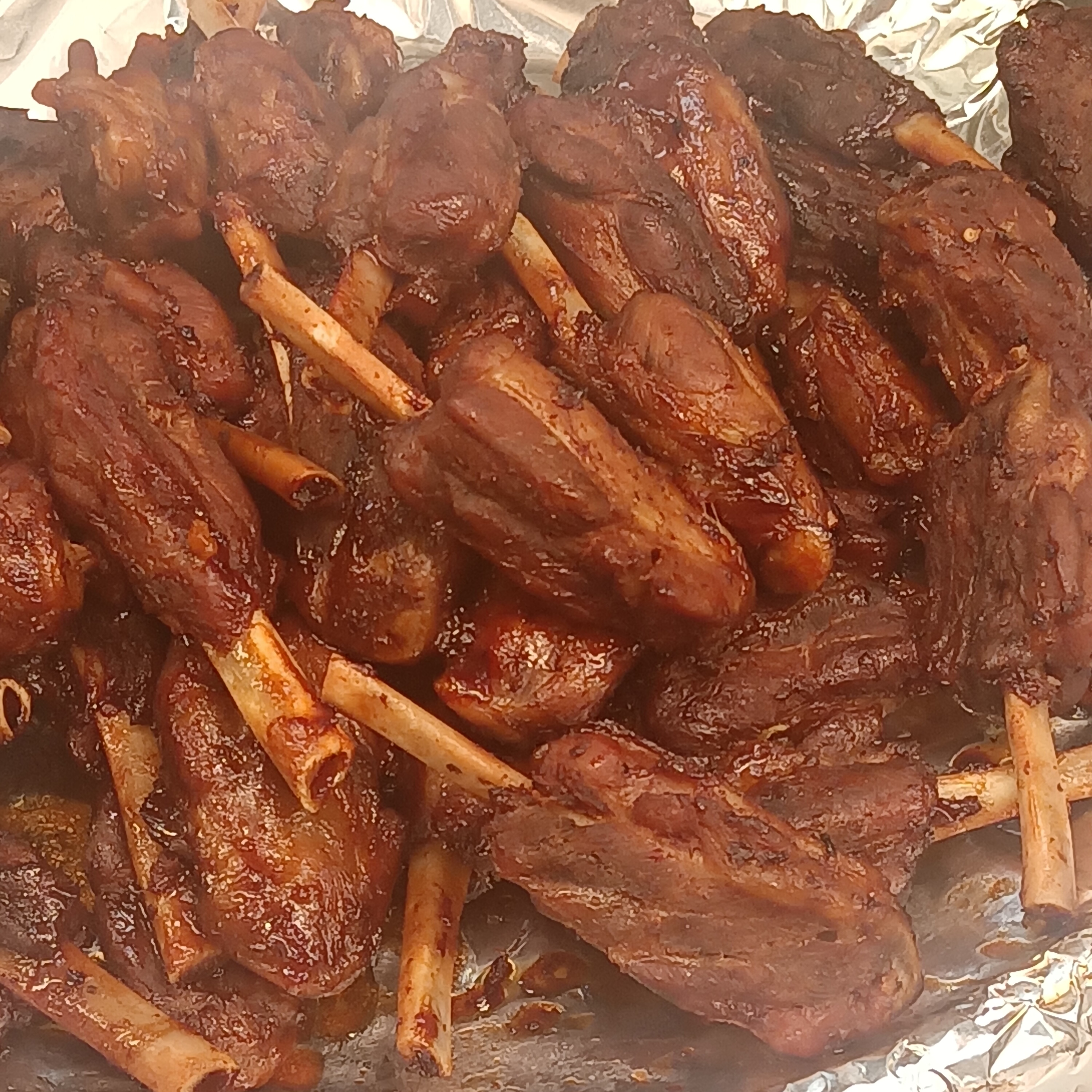Travers de porc laqués au miel