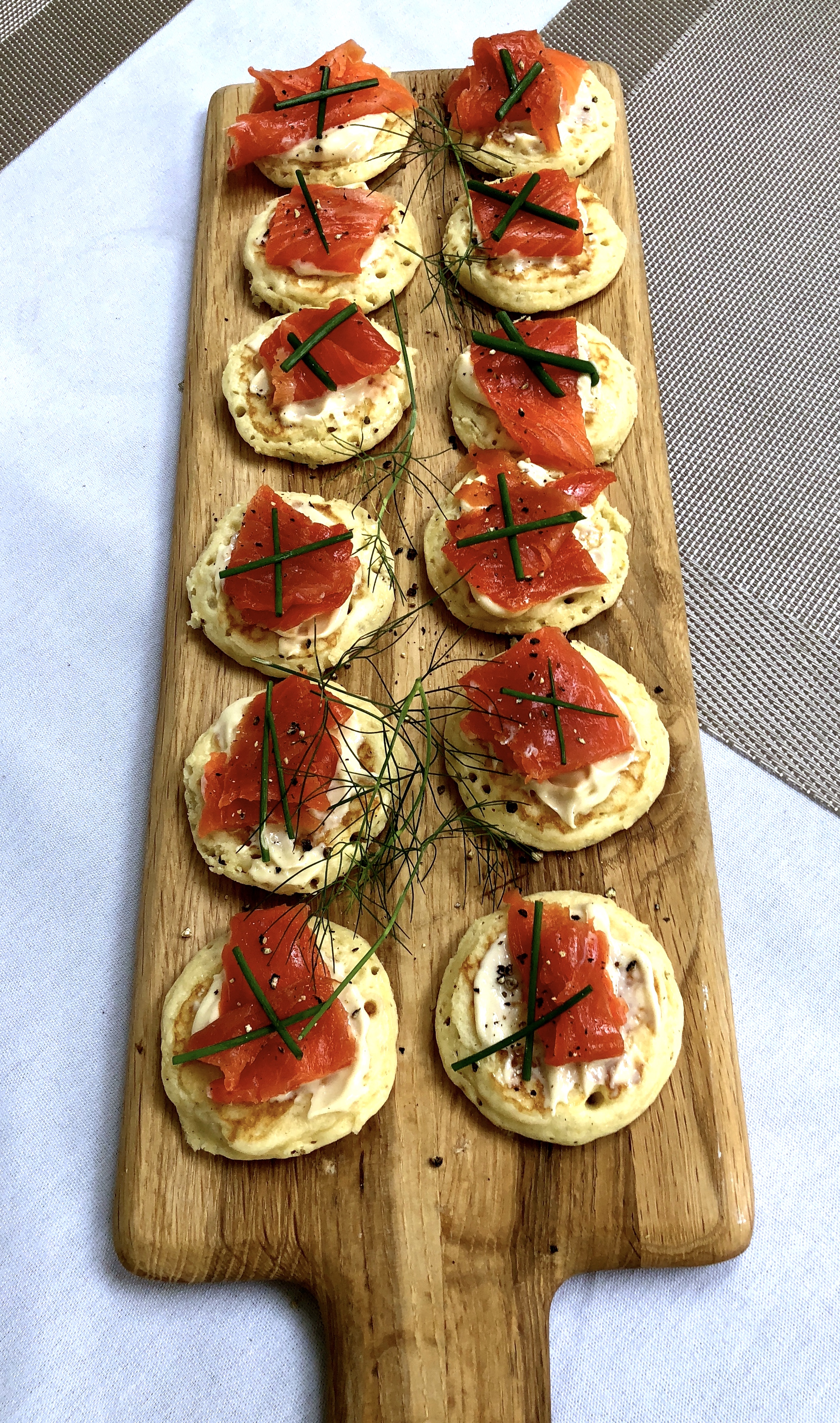 Truite fumée et blinis