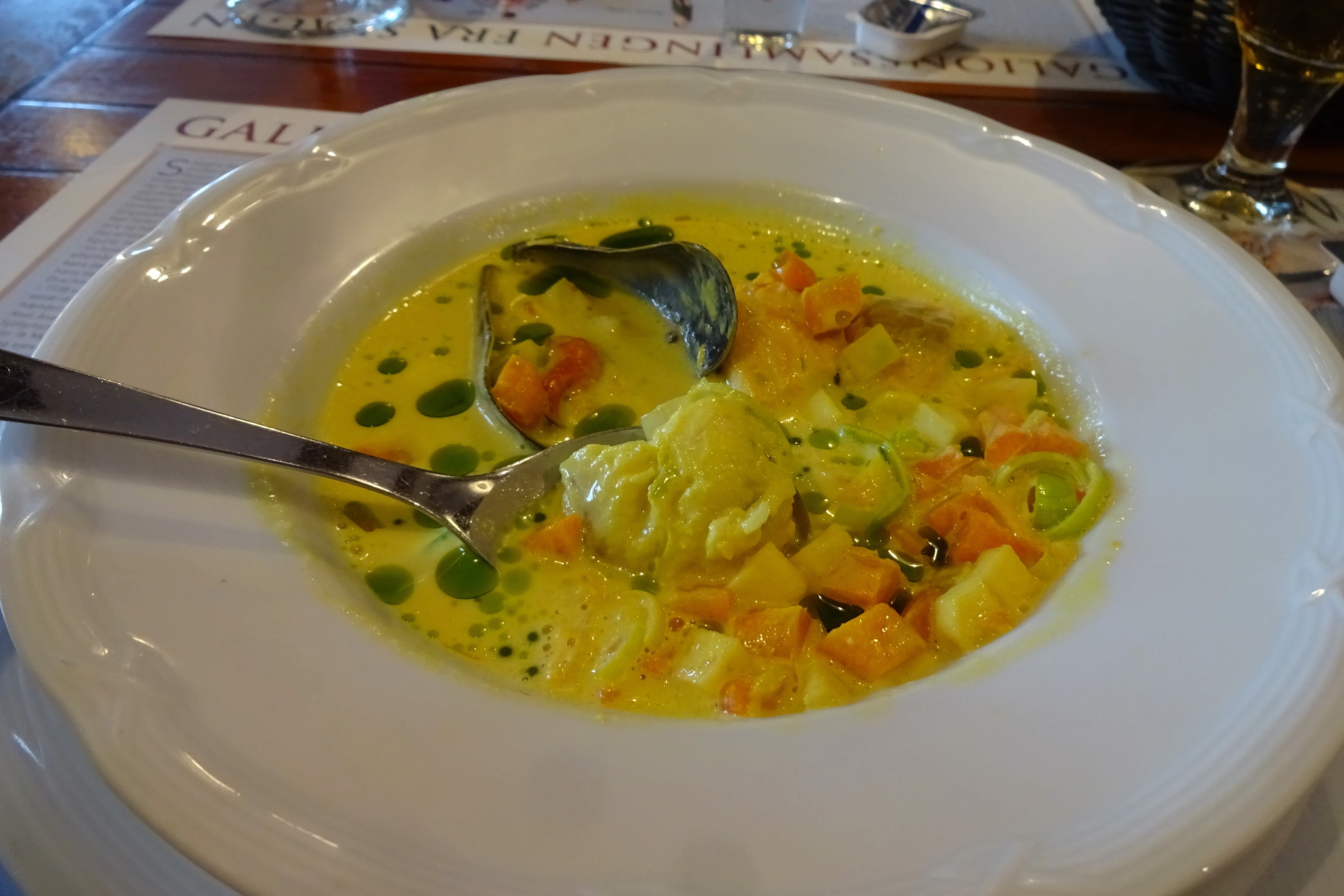 Velouté de moules au safran